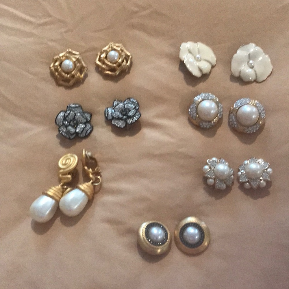 Estate sale clip on earrings